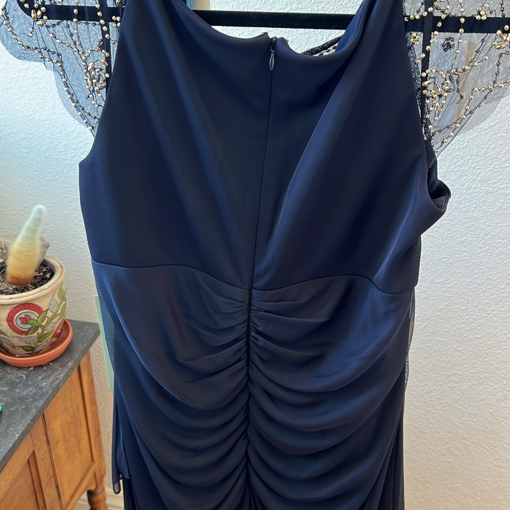 DJ JAZ Navy Blue Cocktail Dress Sz 18 - Picture 3 of 6